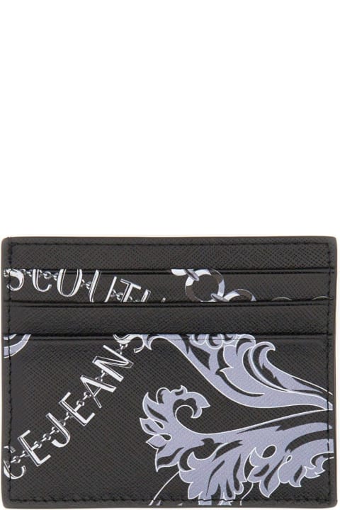 Wallets for Men Versace Jeans Couture Leather Card Holder
