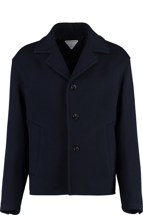 Bottega Veneta Coats & Jackets for Men Bottega Veneta Wool Blend Peacoat
