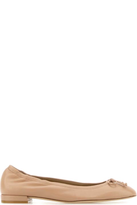 Stuart Weitzman for Men Stuart Weitzman Powder Pink Leather Bria Ballerinas