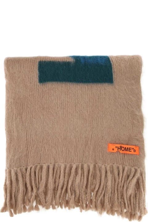 Homeware Off-White Cappuccino Mohair Blend Blanket
