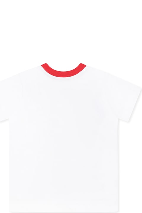 Homeware Diesel White T-shirt For Baby Boy With Fire Truck Print