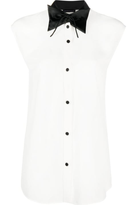 Fashion for Women Emporio Armani Sleeveless Shirt With Bow