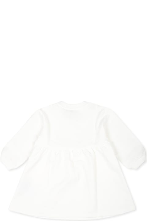 Moschino Dresses for Baby Girls Moschino Ivory Dress For Baby Girl With Teddy Bear And Heart