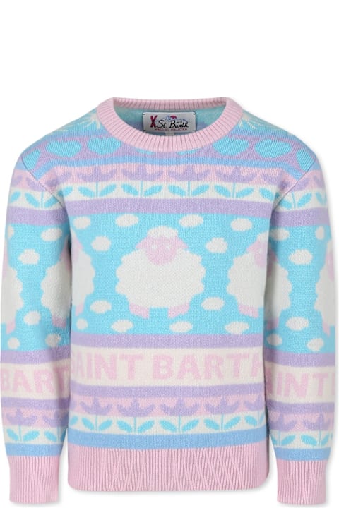 Homeware MC2 Saint Barth Multicolor Sweater For Girl With Sheep
