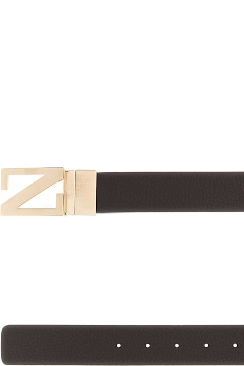 Zegna for Women Zegna Brow Leather Reversible Belt