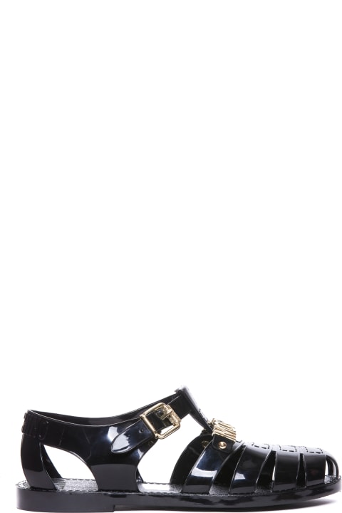 メンズ Moschinoのその他各種シューズ Moschino Lettering Logo Sandals