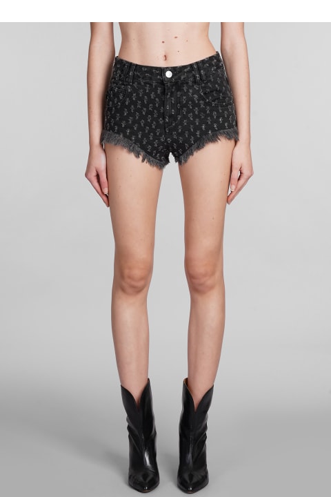Isabel Marant for Women Isabel Marant Aneida Shorts In Black Cotton