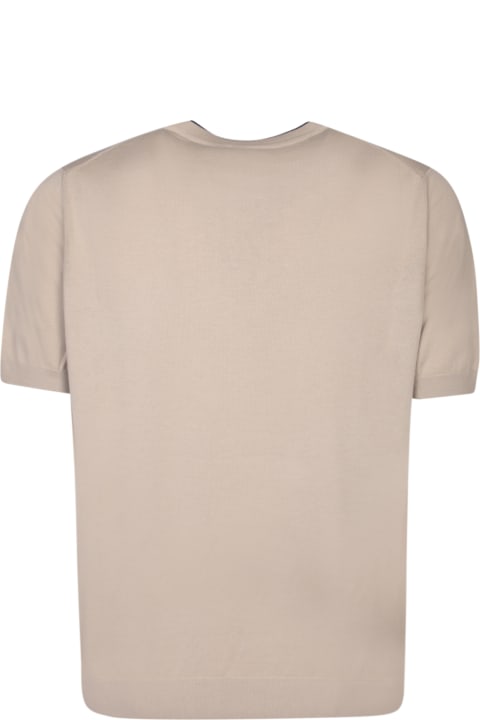 Canali Topwear for Men Canali Edges Blue/beige T-shirt
