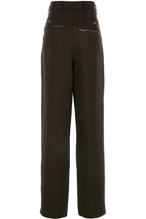 Homeware Magliano Brown Viscose Blend Wide-leg Pant