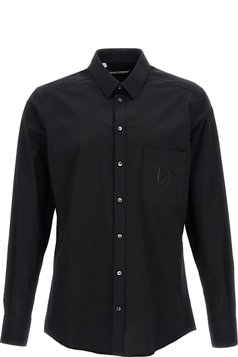 Dolce & Gabbana Shirts for Men Dolce & Gabbana Logo Embroidery Shirt