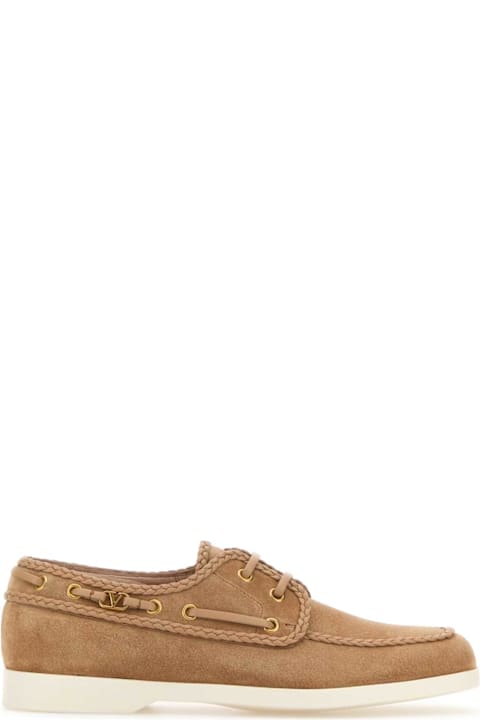 أحذية مسطحة لـ السيدات Valentino Garavani Skin Pink Suede Loafers