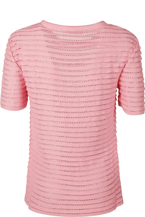 Fashion for Women Ermanno Scervino Stripe Pattern Studded T-shirt