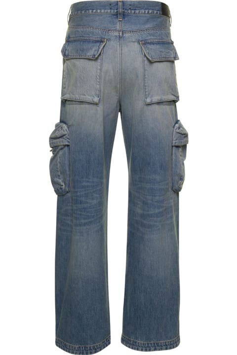 AMIRI for Men AMIRI Blue Cargo Jeans In Denim Man