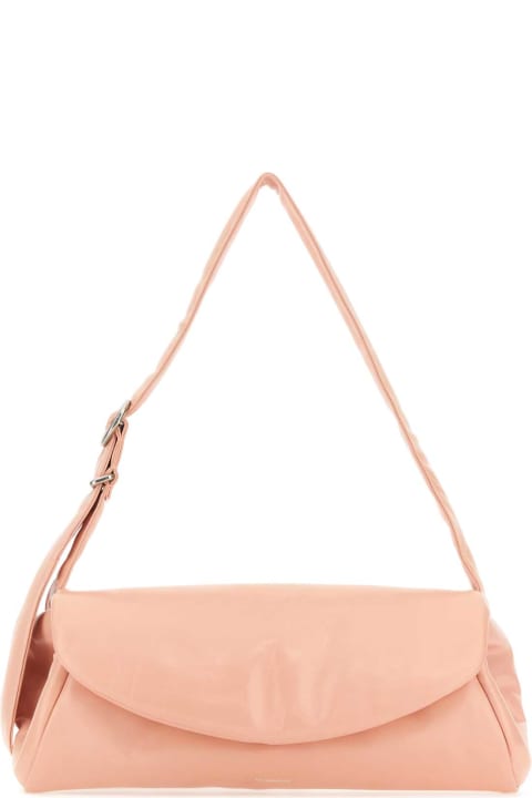 Jil Sander for Women Jil Sander Pink Leather Cannolo Grande Shoulder Bag