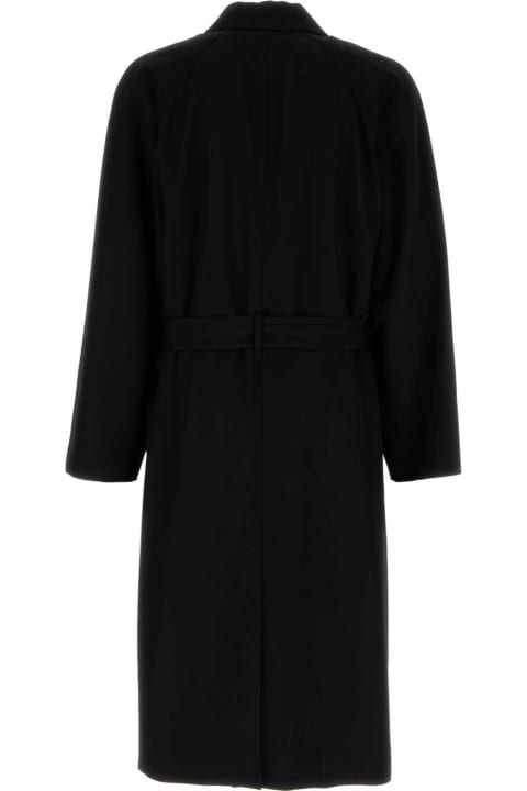 Quiet Luxury for Men The Row Black Wool Kolden Trench Coat