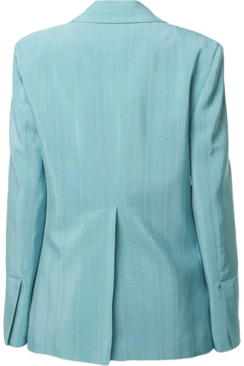 Fashion for Women SEMICOUTURE Aquamarine Single-breasted Armored Jacket