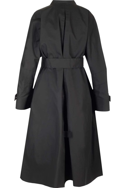 Fashion for Women Ferragamo Black Gabardine Trench Coat