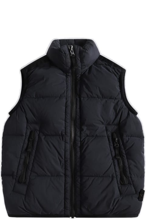 Stone Island for Kids Stone Island Compass-badge Zipped Padded Gilet