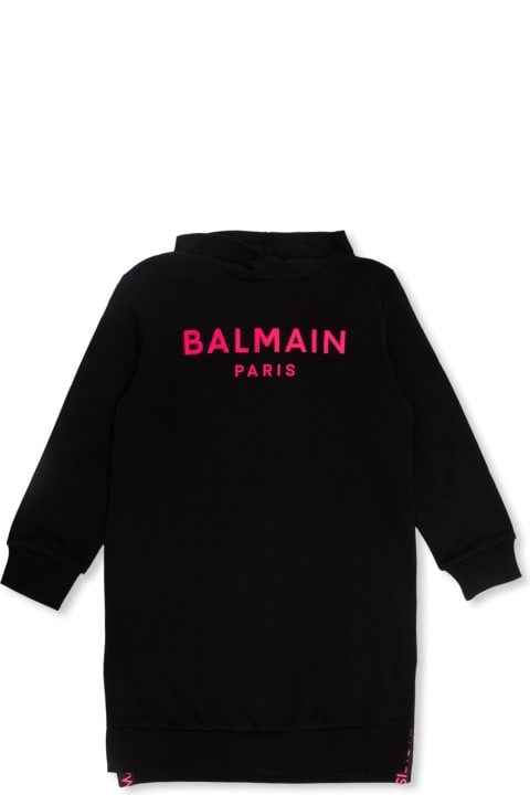 キッズ新着アイテム Balmain Balmain Kids Sweatshirt Dress With Logo