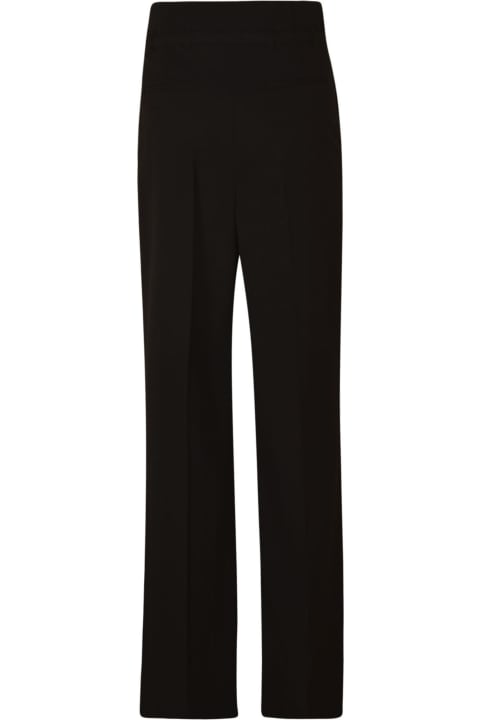 Straight Leg Plain Belted Trousers