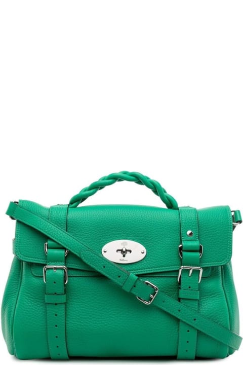 Alexa Heavy  Green Leather Handbag Mulberry Woman
