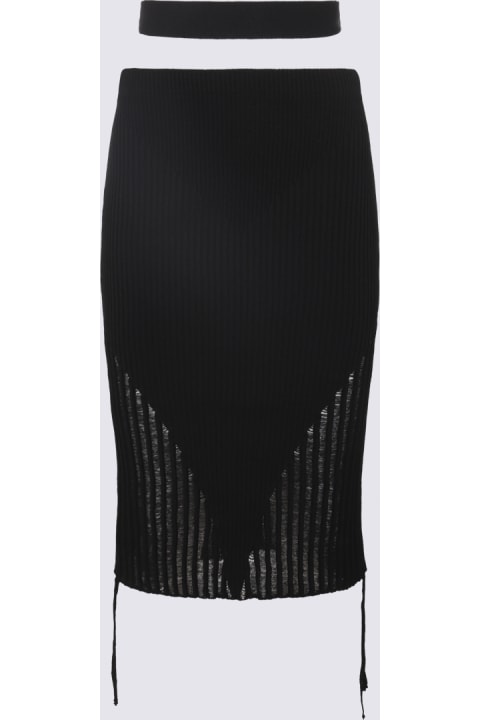 ANDREĀDAMO for Women ANDREĀDAMO Black Viscose Blend Skirt