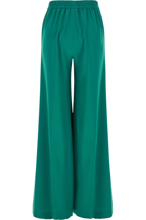 Gianluca Capannolo for Women Gianluca Capannolo 'antonia' Water Green Pants With Elastic Waist In Technical Fabric Woman