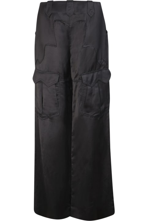 Pants & Shorts for Women Tom Ford Black Satin Cargo Trousers