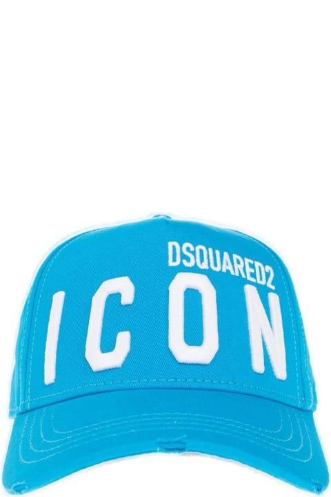 Dsquared2 Hats for Men Dsquared2 Dsquared2 Be Icon Light Blue Baseball Cap