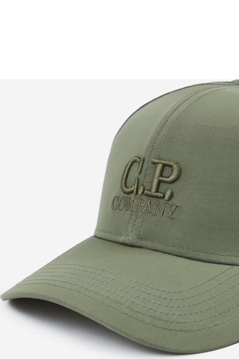 Hats for Men C.P. Company Military Green Cap