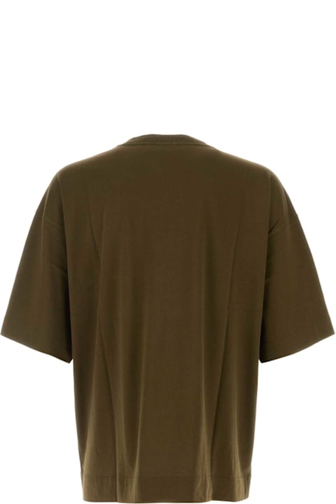 Dries Van Noten Topwear for Men Dries Van Noten Khaki Cotton Hen Oversize T-shirt