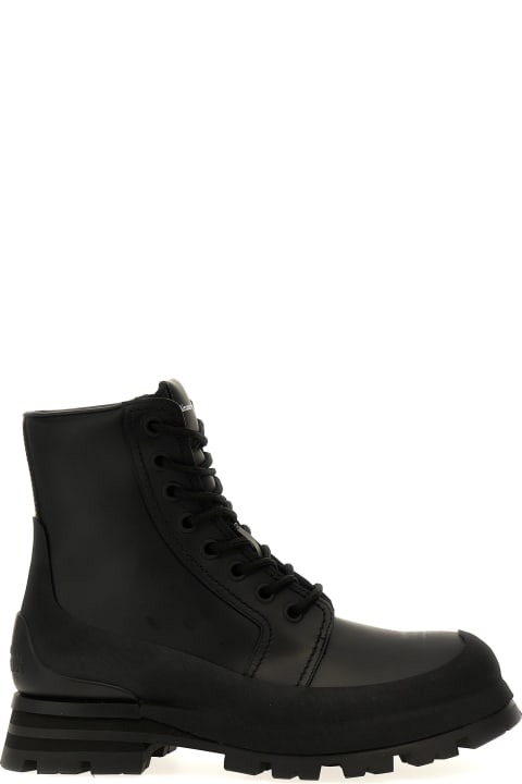 Alexander McQueen Shoes for Men Alexander McQueen Wander Leather Lace-up Boots