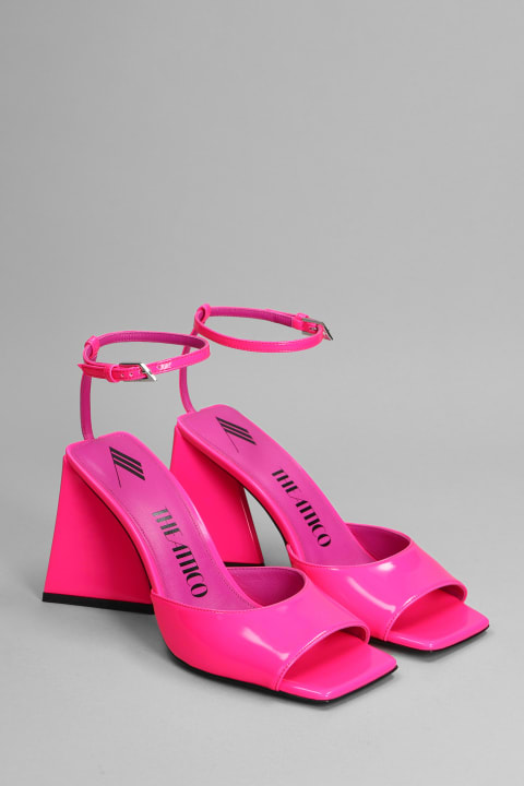 The Attico for Women The Attico Neon Fuchsia Leather Piper Sandals