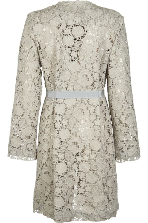 Parosh for Kids Parosh Floral Belted Waist Coat