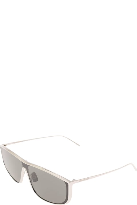 Accessories Sale for Women Saint Laurent Sl 605 Luna Sunglasses In Silver-tone Acetate Woman