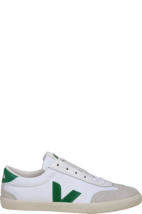 Veja Sneakers for Men Veja Volley Sneakers In Canvas Color White/green