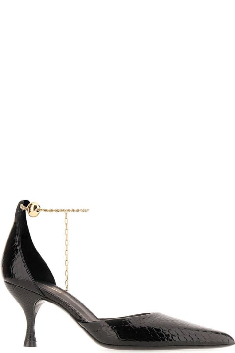 Ferragamo High-Heeled Shoes for Women Ferragamo Chain Ankle Strap Pumps