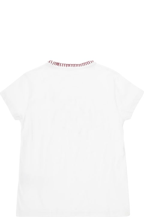 Journey/ Girl's T-shirt/ Cotton Jersey With Golden And Neck Embroidery  Include Il Codice Gyp01390 | P001298 -10100