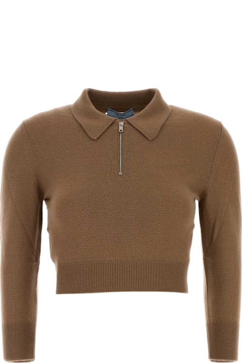 Prada for Kids Prada Camel Cashmere Sweater