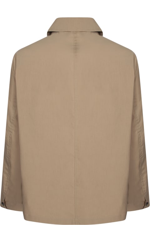 Incotex قمصان لـ القسم الرجالي Incotex Stretch Pocket Overshirt Biscuit