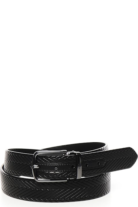 Emporio Armani إكسسوارات لـ القسم الرجالي Emporio Armani Braided Leather Belt