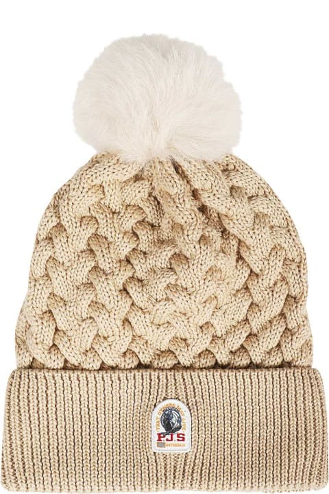 Parajumpers Hats for Women Parajumpers Knitted Beanie With Pom-pom