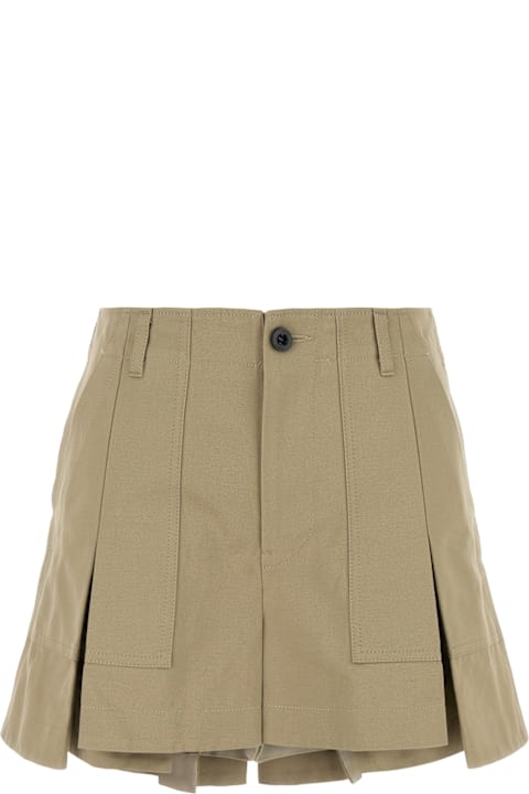 Sacai for Women Sacai Khaki Cotton Shorts