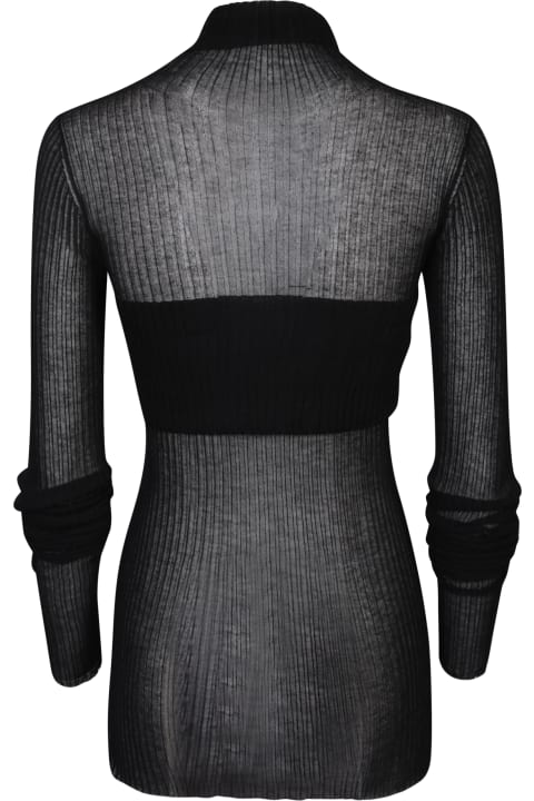 Quira Sweaters for Women Quira Quira Elegant Sheer Top In Black