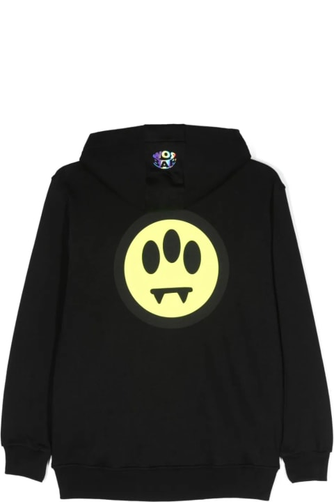 Homeware Barrow Black Zippered Hoodie With Front And Back Logo