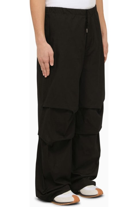 Jil Sander for Men Jil Sander Black Oversize Cotton Trousers