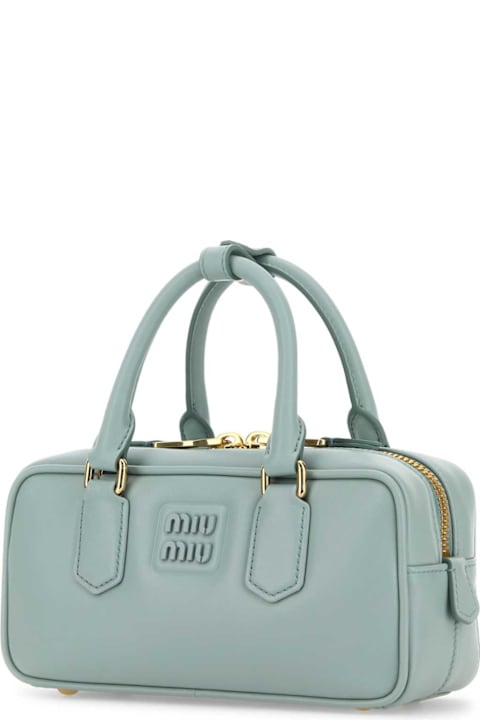 Miu Miu for Women Miu Miu Powder Blue Leather Arcadie Handbag