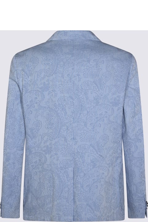 Homeware Etro Light Blue Cotton Blazer
