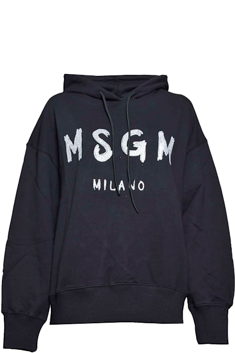 MSGM Fleeces & Tracksuits for Women MSGM Logo Printed Drawstring Hoodie