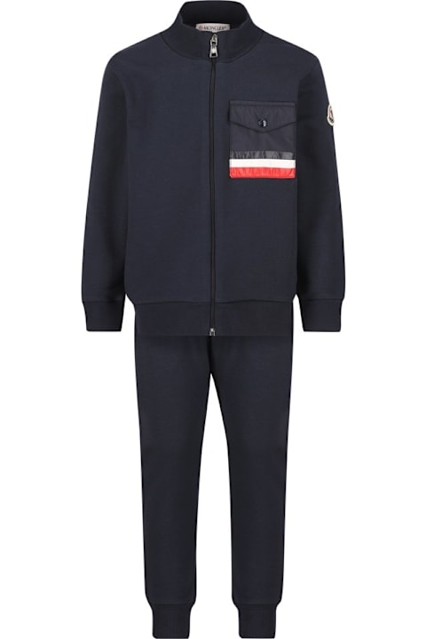 أطقم وبودي سوت لـ رُضع أولاد Moncler Tricolor Turtleneck Tracksuit